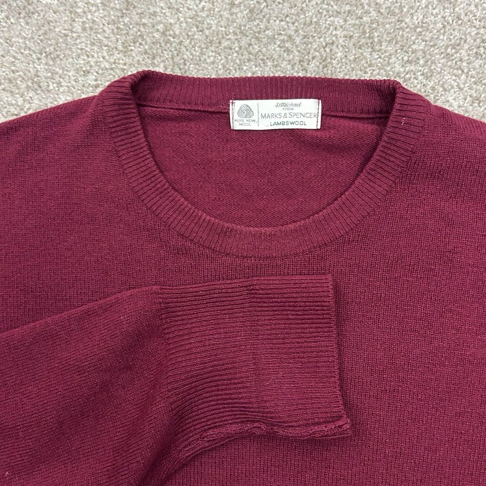 St. Michael Marks & Spencer Men's Size Large Sweater‎ Lambswool Long Sleeve READ